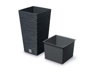 Prosperplast Bloempot Furu Square (Antraciet, 395x395x755)