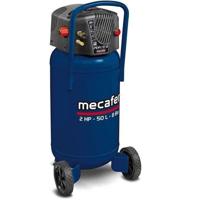 Verticale compressor - MECAFER - 425790 - 50 L - Blauw coaxiaal - Olievrij