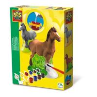 Gieten en schilderen - Paard - SES CREATIVE - Latexmal, drooghulpmiddel, gips, verf en penseel inbegrepen - thumbnail