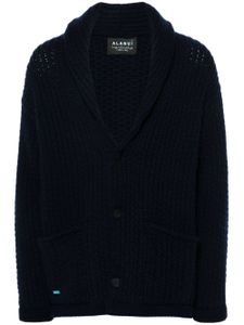 Alanui cardigan Finest en maille torsadée - Bleu