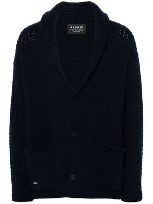 Alanui cardigan Finest en maille torsadée - Bleu