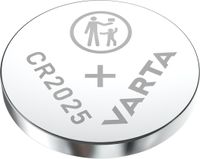 Varta Lithium-Knoopcelbatterij CR2025 | 3 V DC | 2 stuks | Zilver | 1 stuks - 6025101402 6025101402 - thumbnail