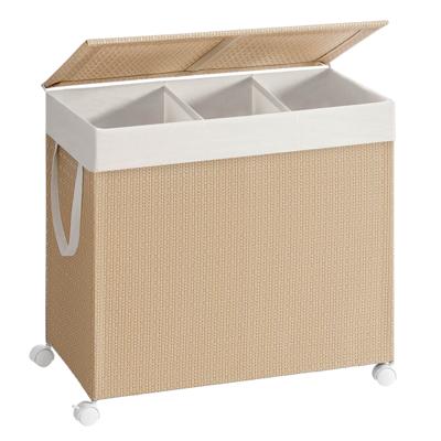 Wasmand met meerdere compartimenten en wielen, 140 L