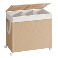 Wasmand met meerdere compartimenten en wielen, 140 L