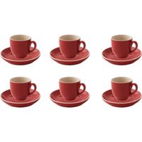 Palmer Kop en schotel Colors 14 cl - 12 cm Rood 6 stuks