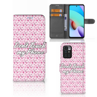 Xiaomi Redmi 10 Portemonnee Hoesje Flowers Pink DTMP - thumbnail