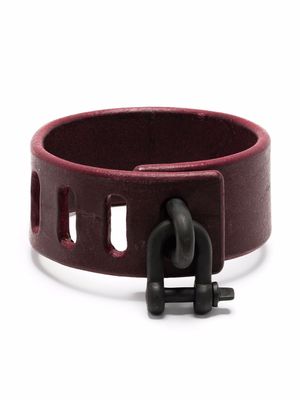 Parts of Four bracelet en cuir à breloque Restraint - Rouge