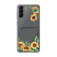 Zonnebloemen: Samsung Galaxy S21 Plus Transparant Hoesje