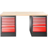 Facom JLS3 Werkbank | 13 Laden | Houten Bovenblad | Hoog - JLS3-2MW13DH