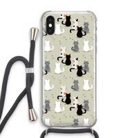 Katten: iPhone XS Transparant Hoesje met koord