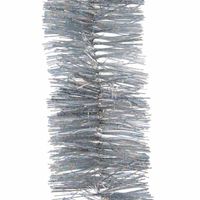 5x Kerst lametta guirlandes zilver glitters/glinsterend 7,5 x 270 cm kerstboom versiering/decoratie - Kerstslingers