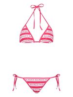 Balmain bikini à logo imprimé - Rose