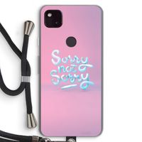 Sorry not sorry: Pixel 4a 5G Transparant Hoesje met koord