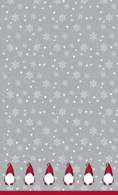 Duni dunicel tafelkleed winter flakes 138x220cm grijs 1 stuks