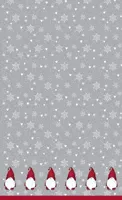 Duni dunicel tafelkleed winter flakes 138x220cm grijs 1 stuks