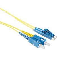 ACT 0.5 meter LSZH Singlemode 9/125 OS2 short boot glasvezel patchkabel duplex met LC en SC connecto