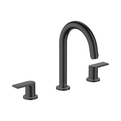 Hansgrohe Wastafelmengkraan Vernis Shape 3-Gats Met Trekwaste Mat Zwart