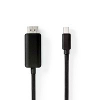 Nedis Mini DisplayPort-Kabel | Mini-DisplayPort Male naar HDMI | 48 Gbps | 2 m | 1 stuks - CCGB37604BK20 CCGB37604BK20 - thumbnail