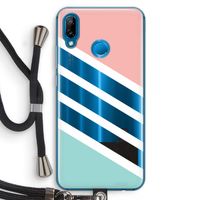 Strepen pastel: Huawei P20 Lite Transparant Hoesje met koord