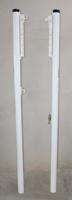 SET ALUMINIUM VOLLEYBALL POLES, FIXED, Ø 90MM -CANS INCLUDED-