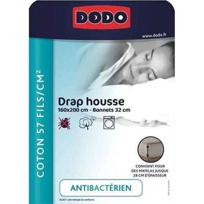 Dodo Cover Sheet - 140x190 cm - Katoen - Cuttine 32 cm - Wit - Made in Frankrijk