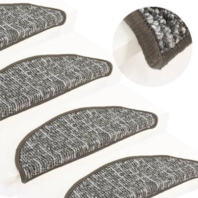 VidaXL Trapmatten 15 st 65x21x4 cm antracietkleurig