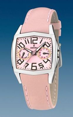 Festina horlogeband F16263-3 Leder Roze + standaard stiksel
