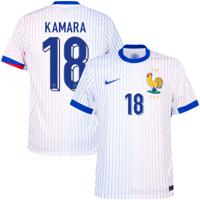 Frankrijk Shirt Uit 2024-2025 + Kamara 18 - thumbnail