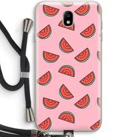 Watermeloen: Samsung Galaxy J7 (2017) Transparant Hoesje met koord