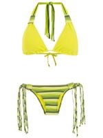 Amir Slama bikini à rayures - Vert - thumbnail