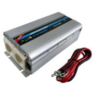 HTC Spanningsomvormer 24/220 V 1000 W met 2 stopcontacten