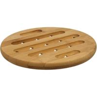Secret de Gourmet pannen onderzetter - rond - bruin - D18 cm - van bamboe