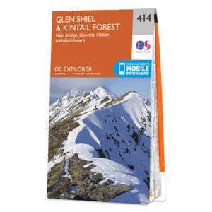 Wandelkaart - Topografische kaart 414 OS Explorer Map Glen Shiel & Kin