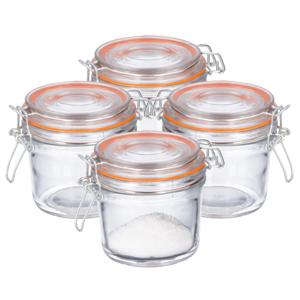 Weckpot/inmaakpot - 6x - 250 ml - glas - met beugelsluiting - luchtdicht