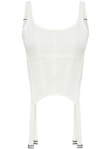 Dion Lee corset à design nervuré - Blanc