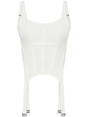 Dion Lee corset à design nervuré - Blanc