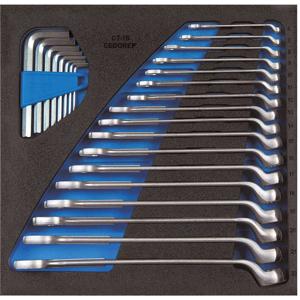 Gedore 2308819 1500 CT2-1 B Ring-steeksleutelset 25-delig Sleutelbreedte (metrisch) 07 - 19 mm