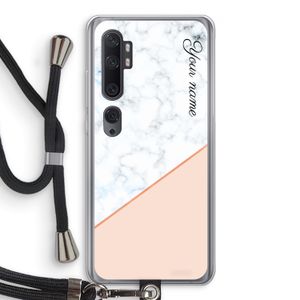 Marmer in stijl: Xiaomi Mi Note 10 Transparant Hoesje met koord