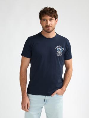 Petrol T-shirt Ss Classic Print M-1060-tsr625 Print T-shirts 5178 Navy Blue