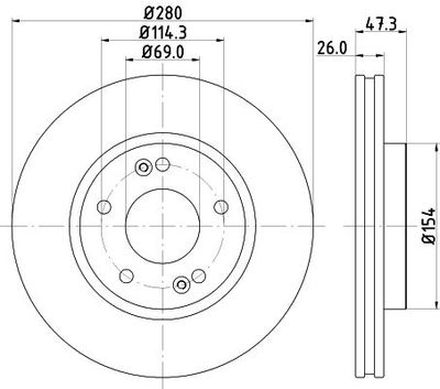 Remschijf 8DD355129711