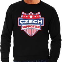 Tsjechie / Czech schild supporter sweater zwart voor heren