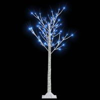 vidaXL Kerstboom wilg met 120 blauwe LED's binnen en buiten 1,2 m - thumbnail