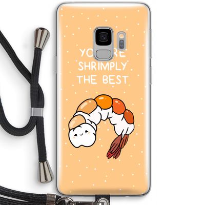 You're Shrimply The Best: Samsung Galaxy S9 Transparant Hoesje met koord