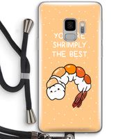 You're Shrimply The Best: Samsung Galaxy S9 Transparant Hoesje met koord
