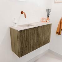 Toiletmeubel Mondiaz Joya Dlux | 81.6 cm | Meubelkleur Dusk | Faye wastafel Nata Wasbak Links | Zonder kraangat(en)