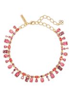 Oscar de la Renta collier ras-de-cou serti de cristaux - Rose