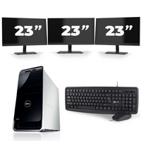 Dell XPS 8300 Tower - Intel Core i5-2e Generatie - 8GB RAM - 256GB SSD - Windows 10 + 3x 23 inch Monitor