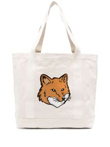 Maison Kitsuné sac cabas Chillax Fox en coton - Tons neutres