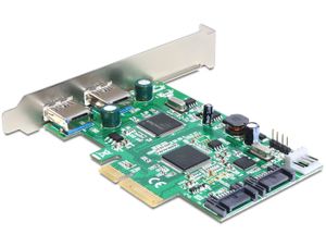 DeLOCK PCIe Card naar 2 x external USB 3.0/2 x internal SATA 6 Gb/s controller 89359