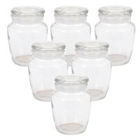 Kruidenpotjes/voorraadpotjes - 18x stuks - glas - transparant - 150 ml